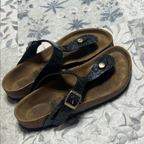 Birkenstock Shoes - Black Glitter Birkenstocks